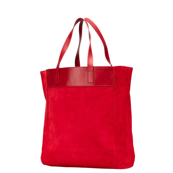 サンローラン リバーシブル トートバッグ 318340 レッド レザー レディース SAINT LAURENT 【中古】