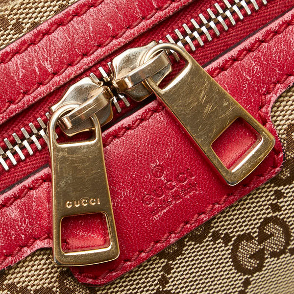 グッチ GGキャンバス ハンドバッグ ショルダーバッグ 2WAY 269876 ベージュ ピンク キャンバス レザー レディース GUCCI 【中古】