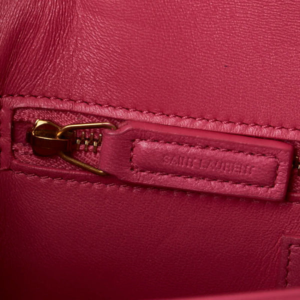 サンローランパリ カレ ショルダーバッグ ピンク レザー レディース SAINT LAURENT PARIS 【中古】