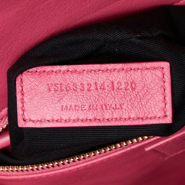 サンローランパリ カレ ショルダーバッグ ピンク レザー レディース SAINT LAURENT PARIS 【中古】