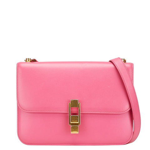 サンローランパリ カレ ショルダーバッグ ピンク レザー レディース SAINT LAURENT PARIS 【中古】
