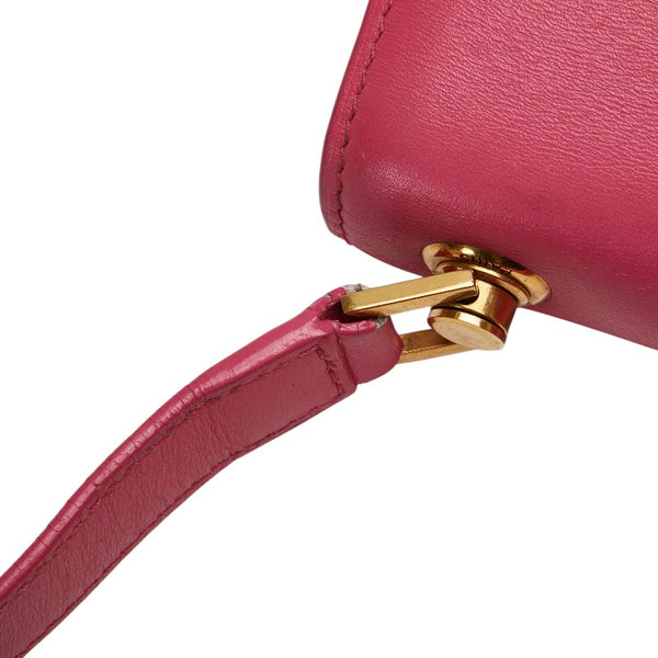 サンローランパリ カレ ショルダーバッグ ピンク レザー レディース SAINT LAURENT PARIS 【中古】