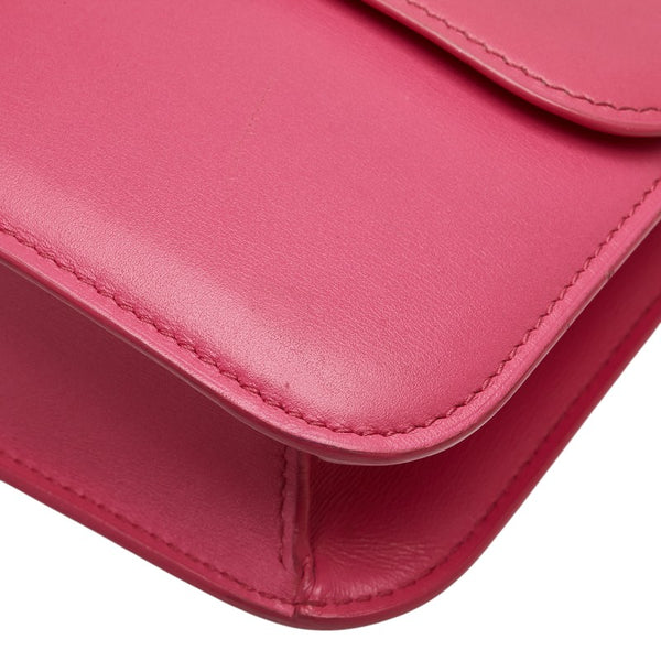 サンローランパリ カレ ショルダーバッグ ピンク レザー レディース SAINT LAURENT PARIS 【中古】