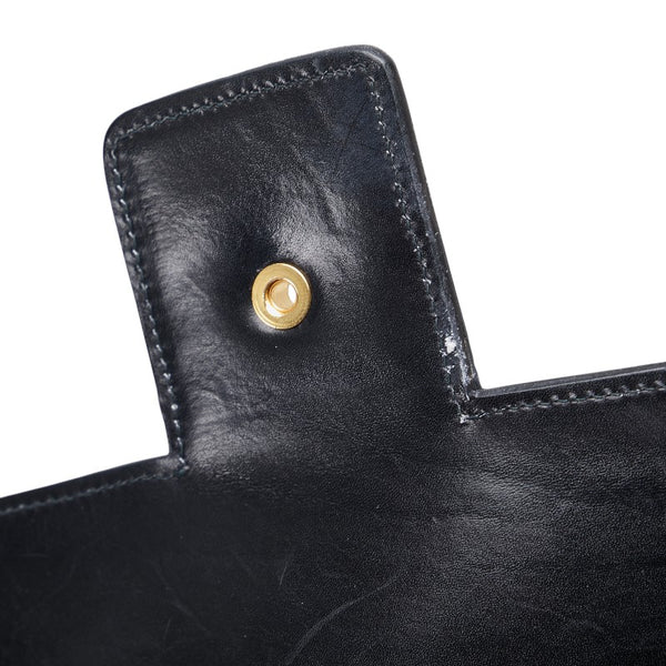 セリーヌ 馬車金具 ショルダーバッグ ブラック レザー レディース CELINE 【中古】