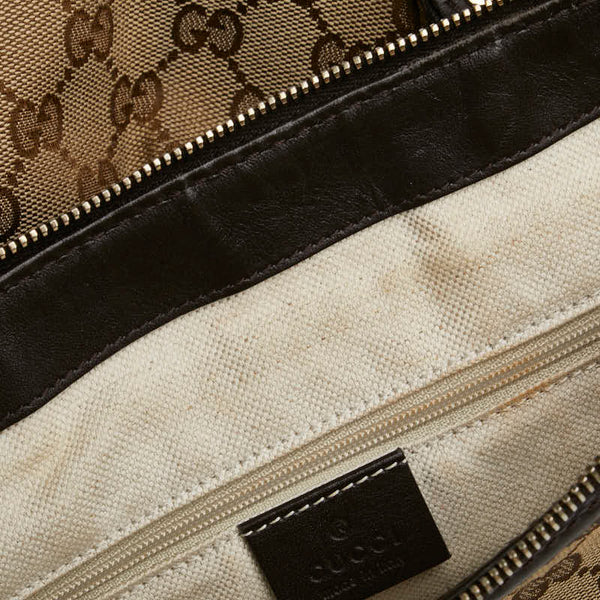 グッチ GGキャンバス スーキー ハンドバッグ ショルダーバッグ 2WAY 247902 ベージュ ブラウン キャンバス レザー レディース GUCCI 【中古】