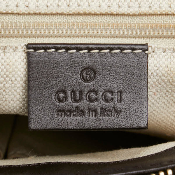 グッチ GGキャンバス スーキー ハンドバッグ ショルダーバッグ 2WAY 247902 ベージュ ブラウン キャンバス レザー レディース GUCCI 【中古】