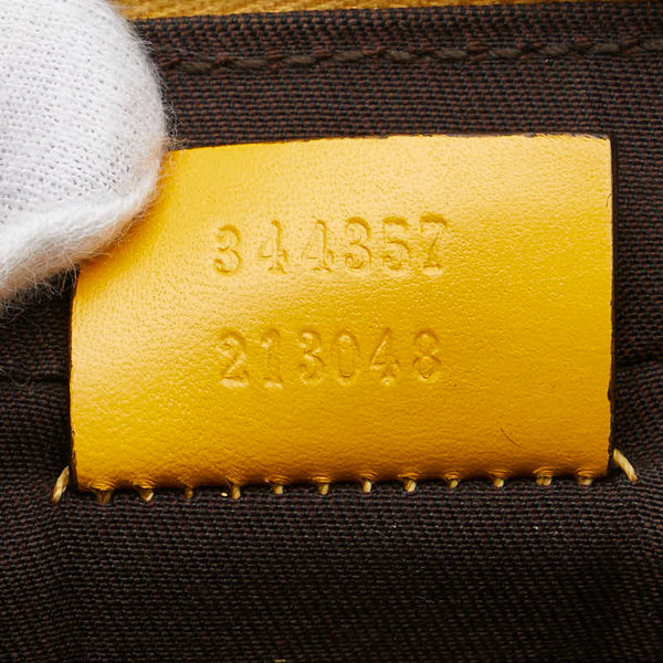 グッチ ディアマンテ ビジネスバッグ ショルダーバッグ 2WAY 344357 イエロー レザー レディース GUCCI 【中古】