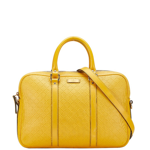 グッチ ディアマンテ ビジネスバッグ ショルダーバッグ 2WAY 344357 イエロー レザー レディース GUCCI 【中古】