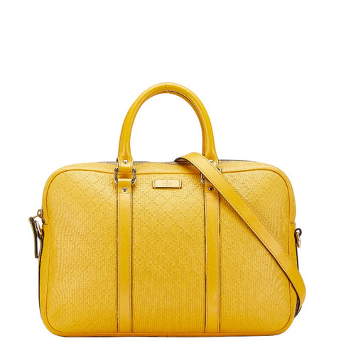 グッチ ディアマンテ ビジネスバッグ ショルダーバッグ 2WAY 344357 イエロー レザー レディース GUCCI 【中古】