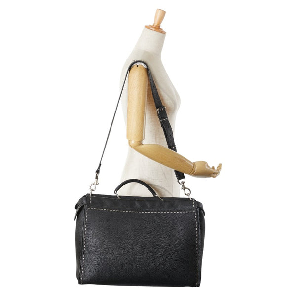 フェンディ ピーカブー ハンドバッグ ショルダーバッグ 2WAY ブラック レザー レディース FENDI 【中古】