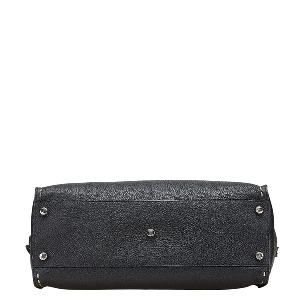 フェンディ ピーカブー ハンドバッグ ショルダーバッグ 2WAY ブラック レザー レディース FENDI 【中古】