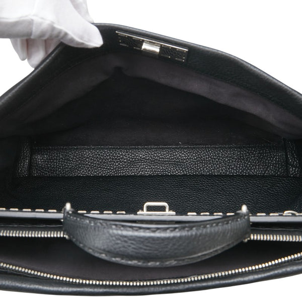 フェンディ ピーカブー ハンドバッグ ショルダーバッグ 2WAY ブラック レザー レディース FENDI 【中古】