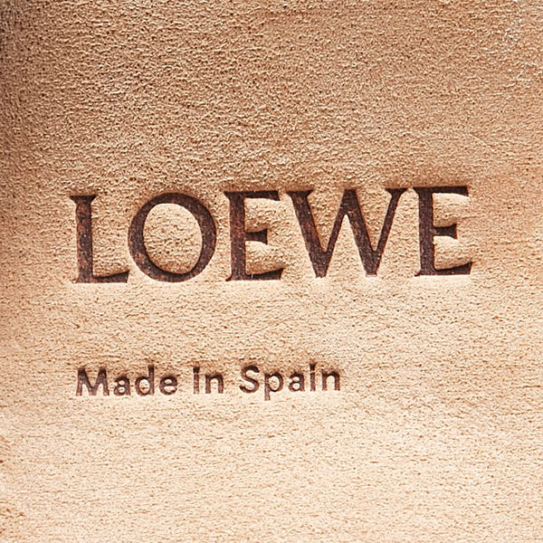 ロエベ アナグラム スモールスラップ ブレスレット タン ブラウン レザー レディース LOEWE 【中古】