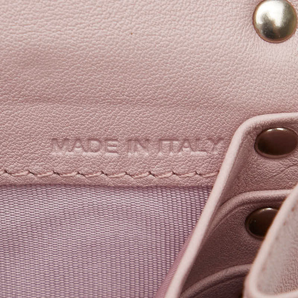 ヴァレンチノ ロックスタッズ チェーンウォレット ショルダーバッグ ピンク レザー レディース Valentino 【中古】