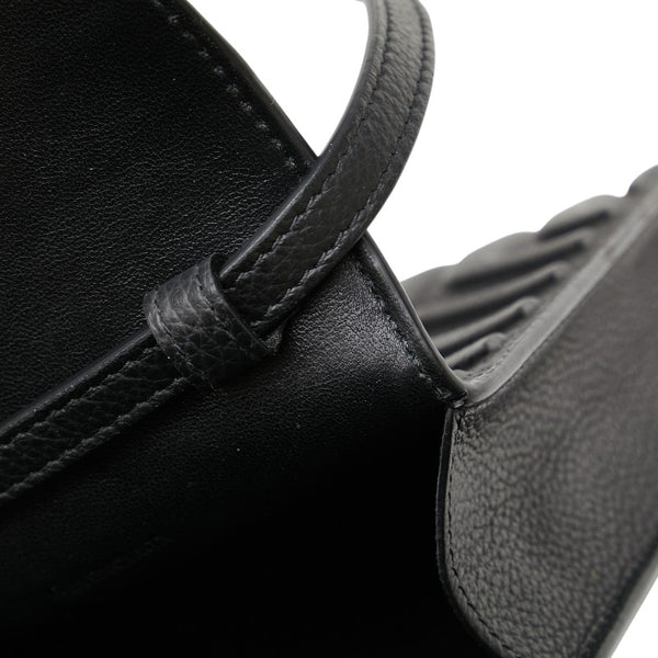 バレンシアガ ロゴ ポシェット フォンケース ブラック レザー レディース BALENCIAGA 【中古】