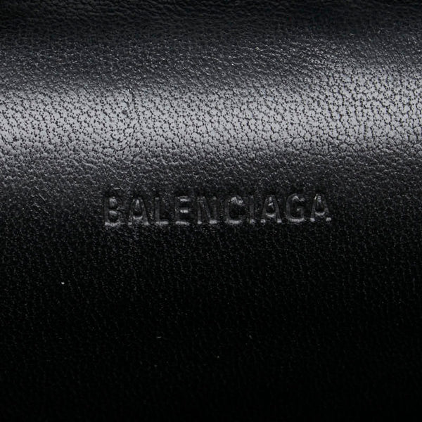 バレンシアガ ロゴ ポシェット フォンケース ブラック レザー レディース BALENCIAGA 【中古】
