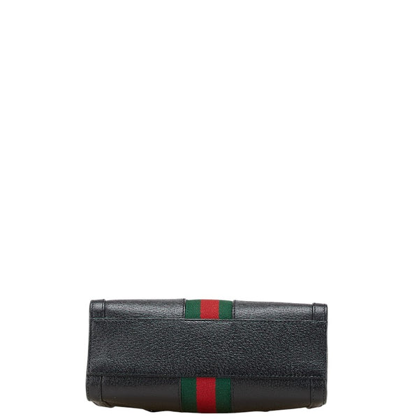 グッチ オフィディア シェリーライン ショルダーバッグ ハンドバッグ 2WAY 547551 ブラック レザー レディース GUCCI 【中古】
