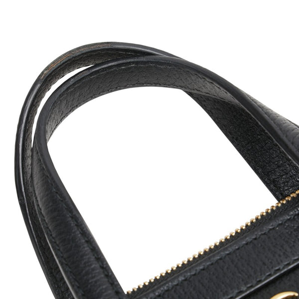 グッチ オフィディア シェリーライン ショルダーバッグ ハンドバッグ 2WAY 547551 ブラック レザー レディース GUCCI 【中古】