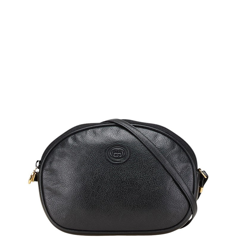 グッチ 斜め掛け ショルダーバッグ 007 112 0094 ブラック レザー レディース GUCCI 【中古】