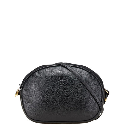 グッチ 斜め掛け ショルダーバッグ 007 112 0094 ブラック レザー レディース GUCCI 【中古】