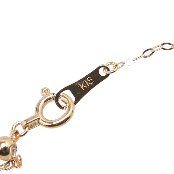 K18PG ピンクゴールド ダイヤ0.30ct ペンダントネックレス レディース 【中古】