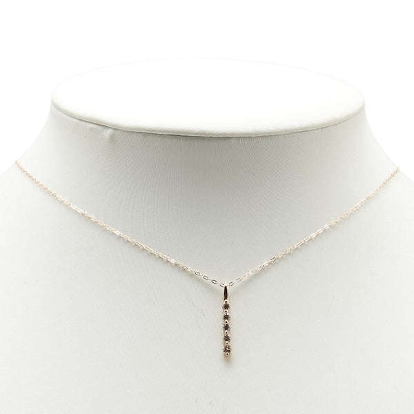 K18PG ピンクゴールド ダイヤ0.30ct ペンダントネックレス レディース 【中古】