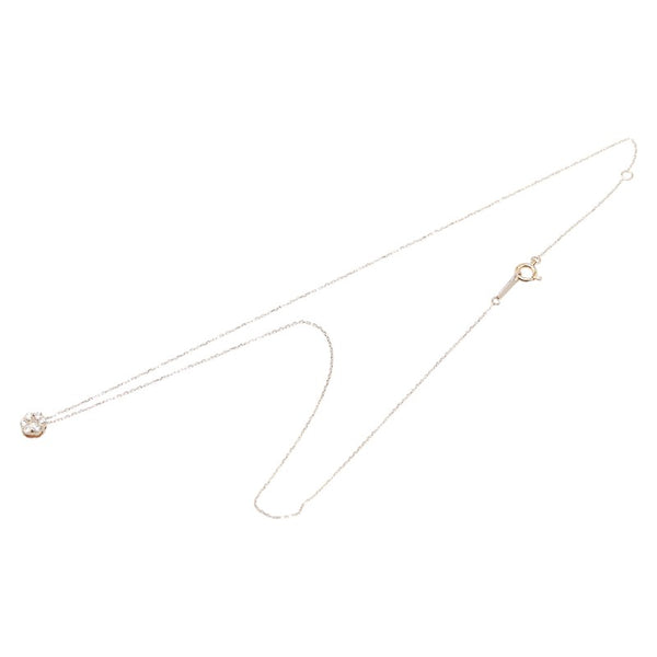 K18PG ピンクゴールド ダイヤ0.20ct ペンダントネックレス レディース 【中古】