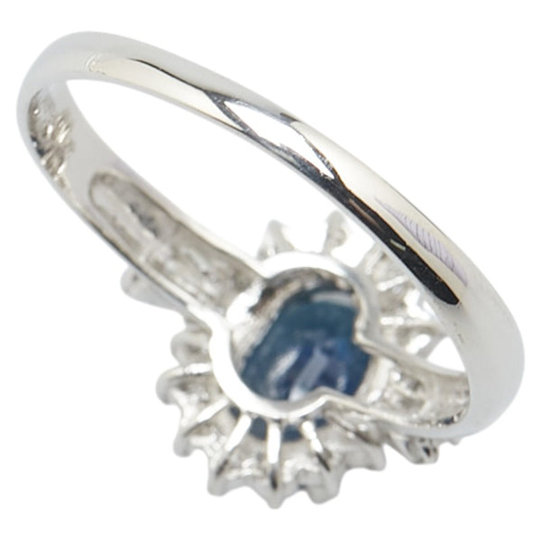 Pt900 プラチナ サファイア2.00ct ダイヤ0.26ct リング 指輪 レディース 19号 【中古】