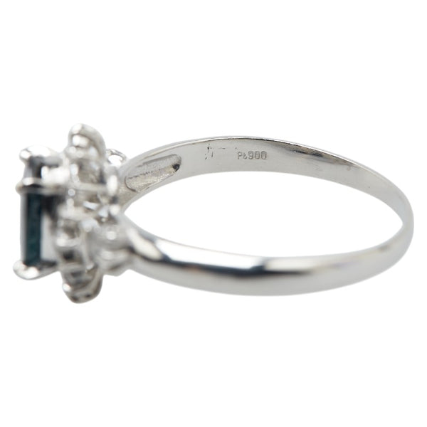 Pt900 プラチナ サファイア2.00ct ダイヤ0.26ct リング 指輪 レディース 19号 【中古】
