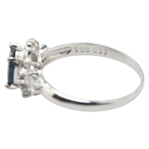 Pt900 プラチナ サファイア2.00ct ダイヤ0.26ct リング 指輪 レディース 19号 【中古】