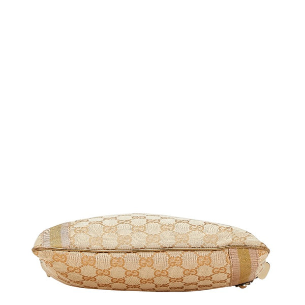 グッチ GGキャンバス シェリー 斜め掛け ショルダーバッグ 144388 ベージュ マルチカラー キャンバス レザー レディース GUCCI 【中古】