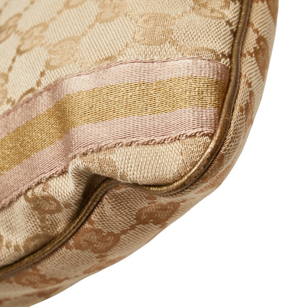 グッチ GGキャンバス シェリー 斜め掛け ショルダーバッグ 144388 ベージュ マルチカラー キャンバス レザー レディース GUCCI 【中古】