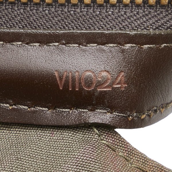 ルイ ヴィトン モノグラムミニ ルイーズ ボストンバッグ M42322 カーキ ブラック キャンバス レザー レディース LOUIS VUITTON 【中古】