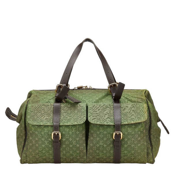 ルイ ヴィトン モノグラムミニ ルイーズ ボストンバッグ M42322 カーキ ブラック キャンバス レザー レディース LOUIS VUITTON 【中古】