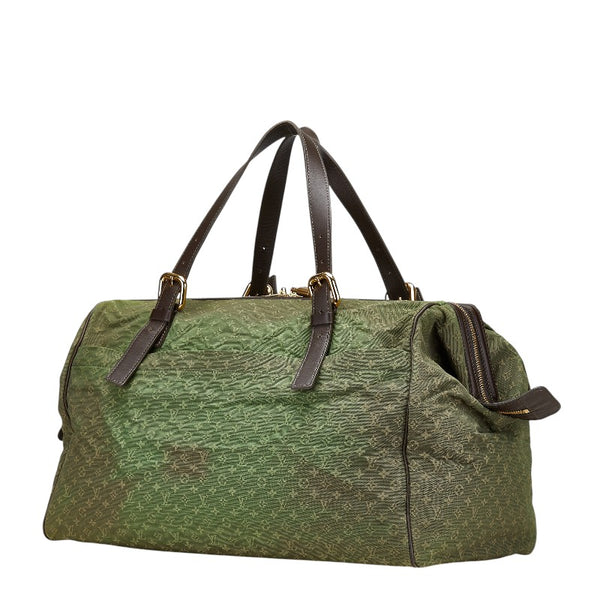 ルイ ヴィトン モノグラムミニ ルイーズ ボストンバッグ M42322 カーキ ブラック キャンバス レザー レディース LOUIS VUITTON 【中古】