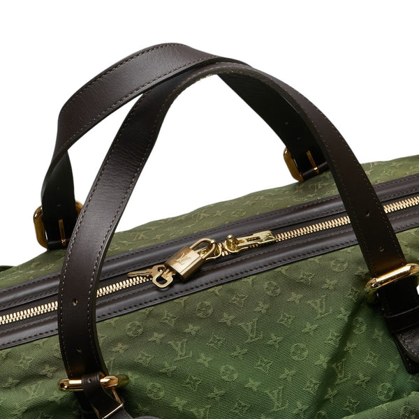 ルイ ヴィトン モノグラムミニ ルイーズ ボストンバッグ M42322 カーキ ブラック キャンバス レザー レディース LOUIS VUITTON 【中古】