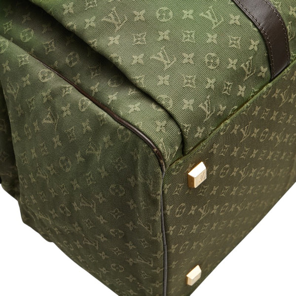 ルイ ヴィトン モノグラムミニ ルイーズ ボストンバッグ M42322 カーキ ブラック キャンバス レザー レディース LOUIS VUITTON 【中古】