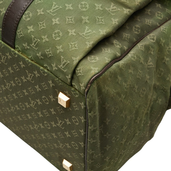 ルイ ヴィトン モノグラムミニ ルイーズ ボストンバッグ M42322 カーキ ブラック キャンバス レザー レディース LOUIS VUITTON 【中古】