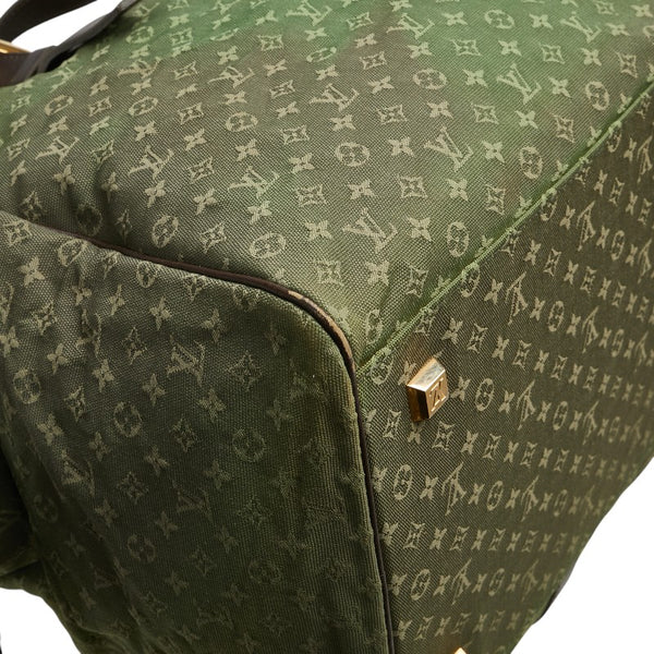 ルイ ヴィトン モノグラムミニ ルイーズ ボストンバッグ M42322 カーキ ブラック キャンバス レザー レディース LOUIS VUITTON 【中古】
