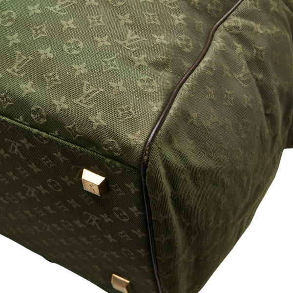 ルイ ヴィトン モノグラムミニ ルイーズ ボストンバッグ M42322 カーキ ブラック キャンバス レザー レディース LOUIS VUITTON 【中古】