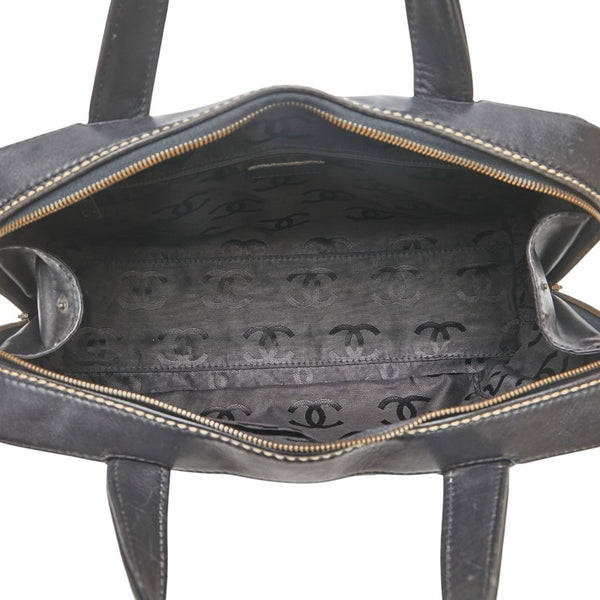 シャネル ワイルドステッチ ハンドバッグ A18121 ブラック カーフレザー レディース CHANEL 【中古】