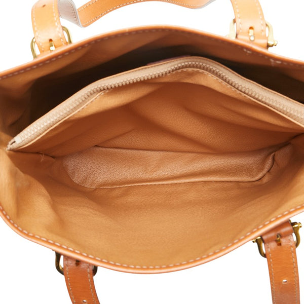 セリーヌ マカダム ハンドバッグ ブラウン PVC レザー レディース CELINE 【中古】