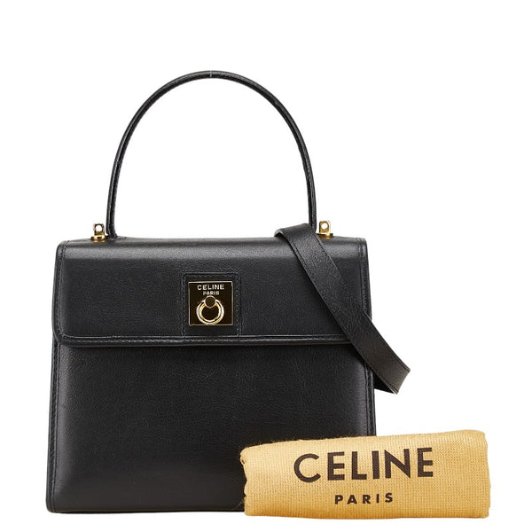 セリーヌ ハンドバッグ ショルダーバッグ 2WAY ブラック レザー レディース CELINE 【中古】