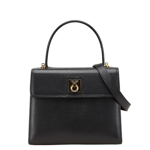 セリーヌ ハンドバッグ ショルダーバッグ 2WAY ブラック レザー レディース CELINE 【中古】