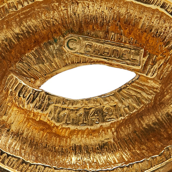 シャネル ココマーク マトラッセ ブローチ ゴールド メッキ レディース CHANEL 【中古】