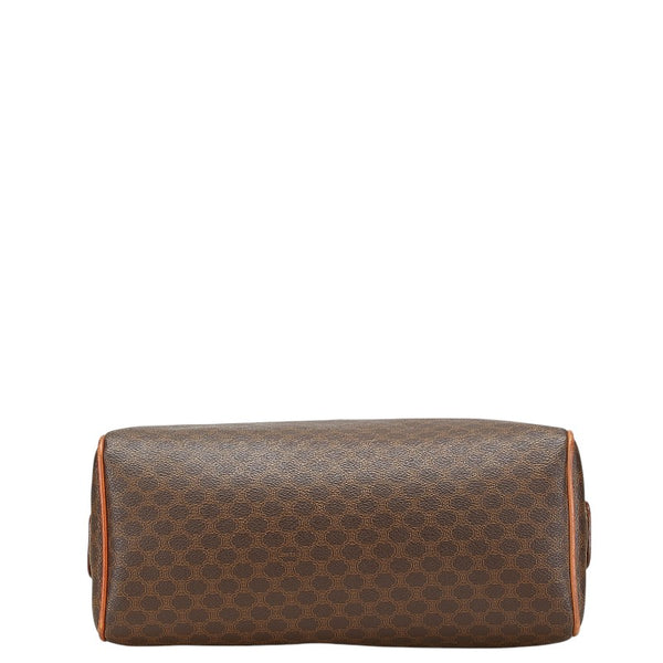 セリーヌ マカダム ハンドバッグ ブラウン PVC レザー レディース CELINE 【中古】