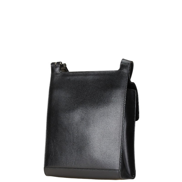 サルヴァトーレフェラガモ 斜め掛け ショルダーバッグ ブラック レザー レディース Salvatore Ferragamo 【中古】