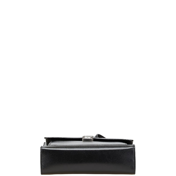 サルヴァトーレフェラガモ 斜め掛け ショルダーバッグ ブラック レザー レディース Salvatore Ferragamo 【中古】