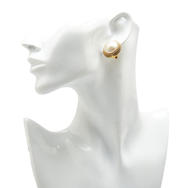 シャネル イヤリング ゴールド メッキ フェイクパール レディース CHANEL 【中古】