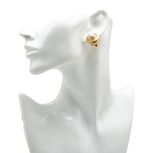 シャネル イヤリング ゴールド メッキ フェイクパール レディース CHANEL 【中古】